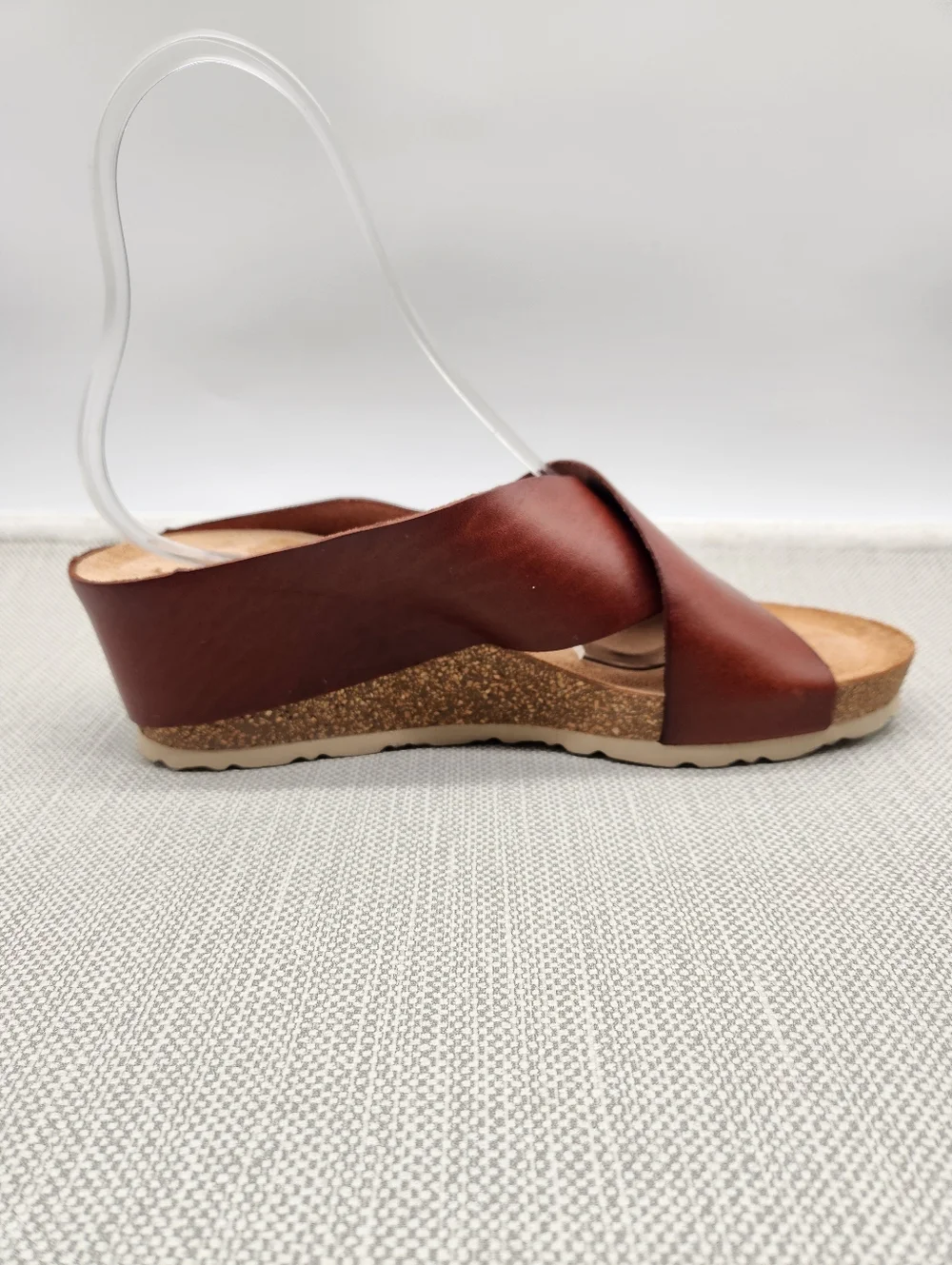 Yokono Size 9.5 Wedge Sandals Brown Leather Open Toe